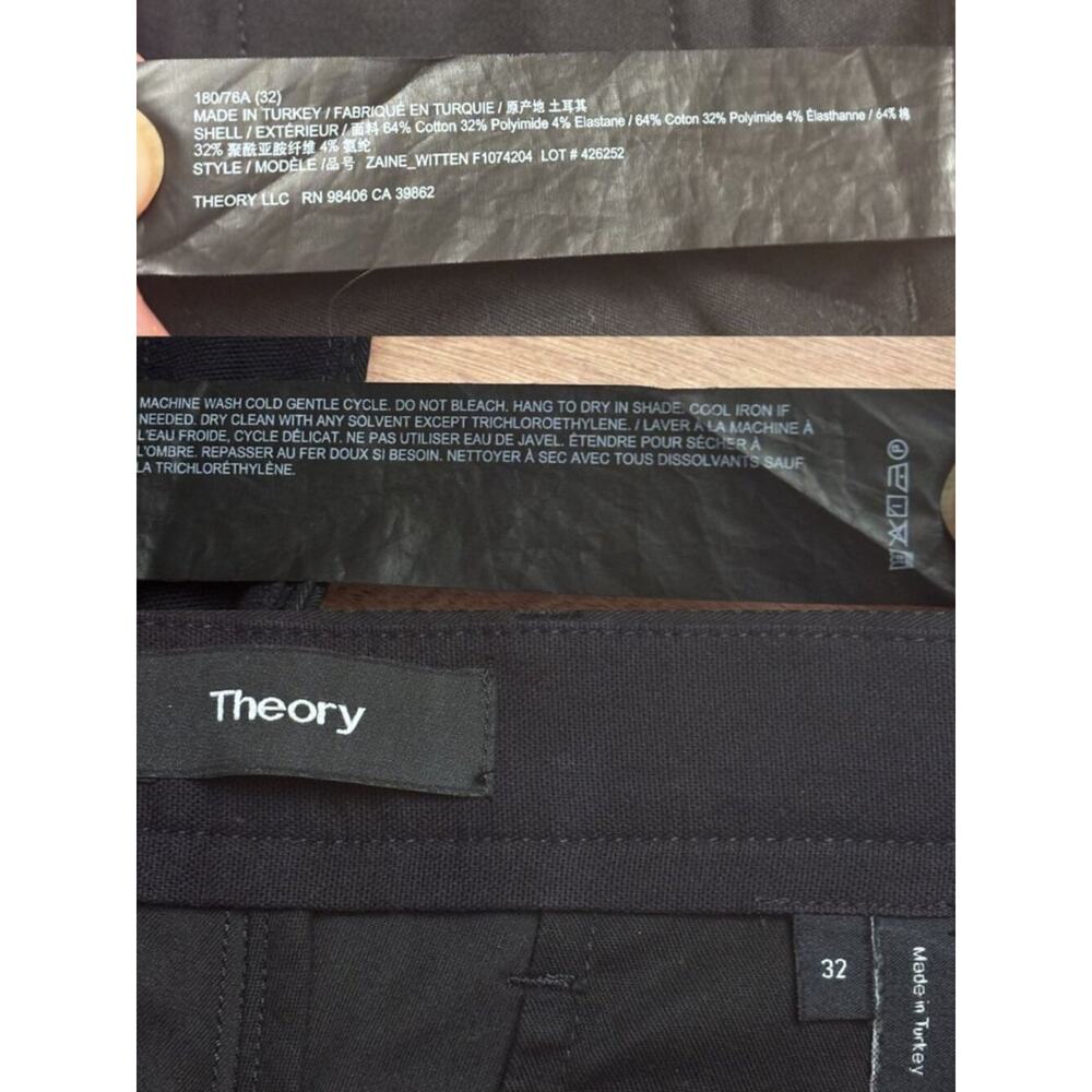 Theory Zaine Witten Black Cargo Pants Men’s Size 32 Slim Straight - Picture 4 of 10